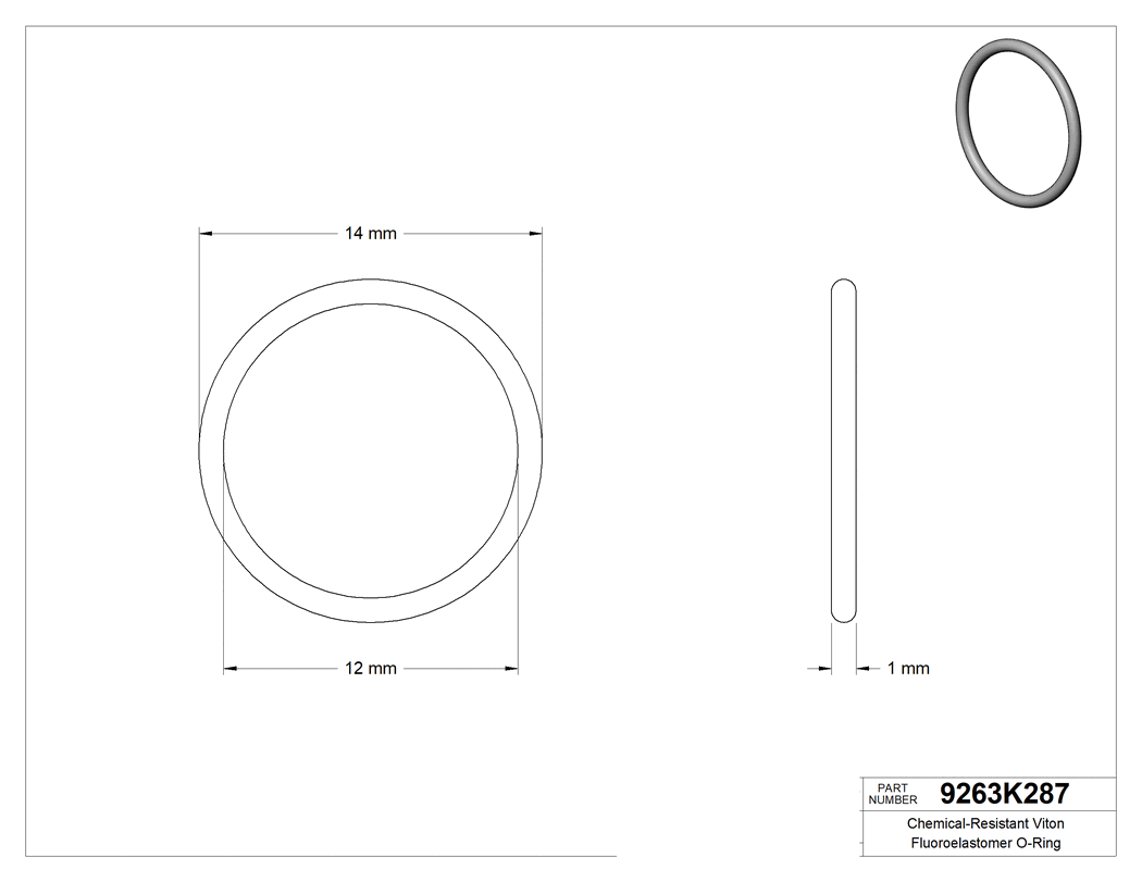 Technical drawing - 9263K287